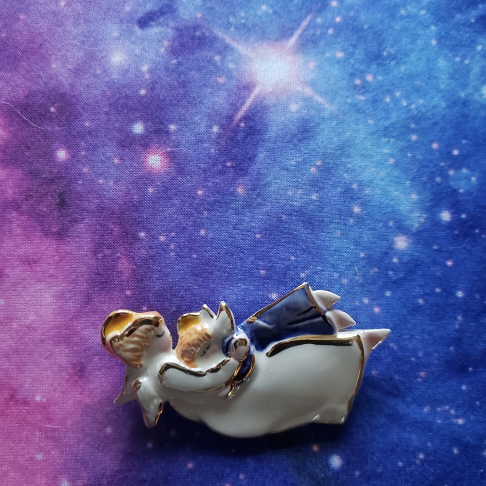 Porcelain Angel Pin